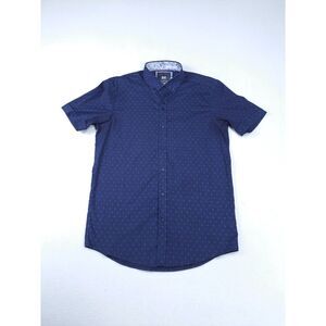 Guide London Shirt Mens Medium Premium Range Stretch Geometric Short Sleeve‎